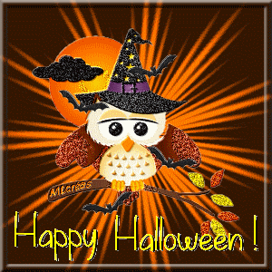 Sowa szczęśliwego Halloween